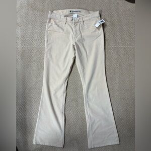 GAP Low Rise Bootcut Suede-Like Pants Cream Size 4R NWT